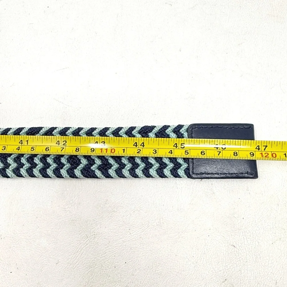 Under Armour Blue Green Stretch Golf Belt Zig Zag 1267067 Preppy Casual Hipster
